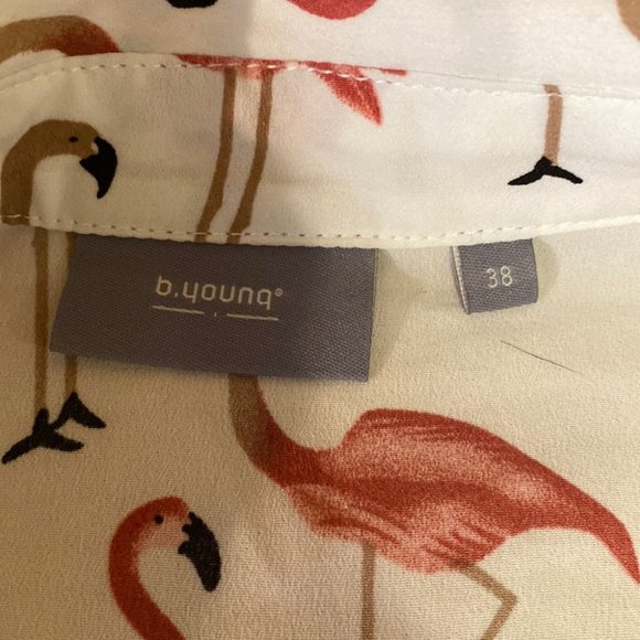 B. Young Flamingo Print Sleeveless Blouse - Picture 6 of 7